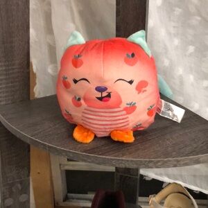 Plush Cat Toy - Red and Orange